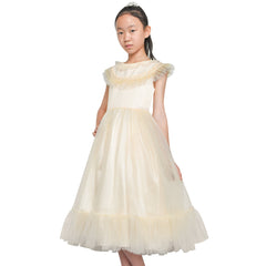 Flower Girl Dress Butterfly Bridal Veil Wedding Bridesmaid Size 6-14 Years