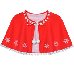 Girls Dress Cape Cloak Christmas Year Holiday Party Size 4-14 Years