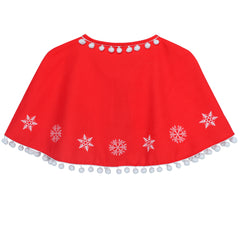 Girls Dress Cape Cloak Christmas Year Holiday Party Size 4-14 Years