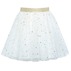 Girls Skirt Pearl Stars Sparkling Tutu Dancing Size 2-12 Years