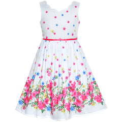 Girls Dress Flower Petal Summer Sundress Butterfly Size 4-12 Years