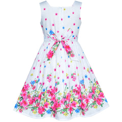 Girls Dress Flower Petal Summer Sundress Butterfly Size 4-12 Years