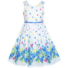 Girls Dress Flower Petal Summer Sundress Butterfly Size 4-12 Years