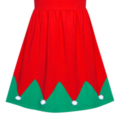 Girls Dress Christmas Hat Velvet Long Sleeve Holiday Size 4-14 Years