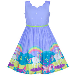 Girls Dress Flower Petal Summer Sundress Butterfly Size 4-12 Years