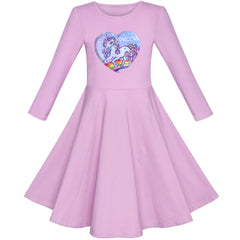 Girls Dress Owl Ice Cream Butterfly Sequin Everyday Dress Size 4-14 Years