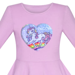 Girls Dress Owl Ice Cream Butterfly Sequin Everyday Dress Size 4-14 Years