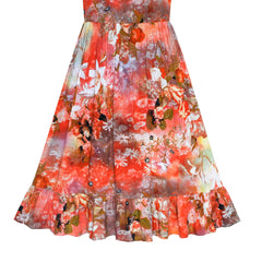 Girls Dress One Shoulder Floral Hi-low Party Dress Size 6-14 Years