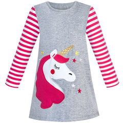 Girls Dress Long Sleeve Christmas Snowman Holiday Party Size 2-12 Years