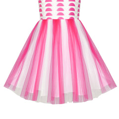 Girls Dress Pleated Tulle Princess Party Wedding Pageant Size 7-14 Years