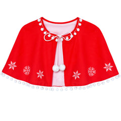 Girls Dress Cape Cloak Christmas Year Holiday Party Size 4-14 Years