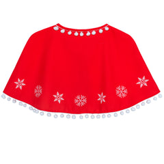 Girls Dress Cape Cloak Christmas Year Holiday Party Size 4-14 Years