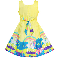 Girls Dress Flower Petal Summer Sundress Butterfly Size 4-12 Years