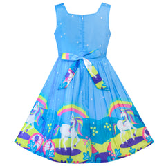 Girls Dress Flower Petal Summer Sundress Butterfly Size 4-12 Years