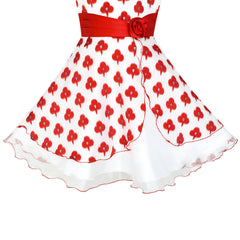 Girls Dress Wine Dot Tulle Party Pageant Unique Design Size 4-12 Years