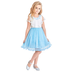 Girls Dress Cape Cloak Dress Butterfly Wedding Size 3-14 Years