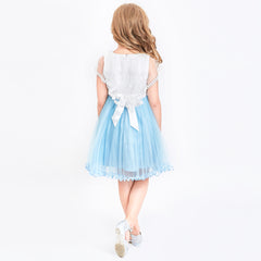 Girls Dress Cape Cloak Dress Butterfly Wedding Size 3-14 Years