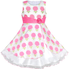 Girls Dress Wine Dot Tulle Party Pageant Unique Design Size 4-12 Years