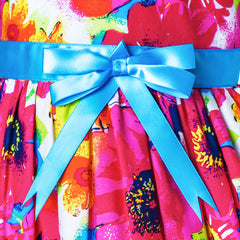 Girls Dress Hot Flower Belt Party Christmas Size 2-12 Years