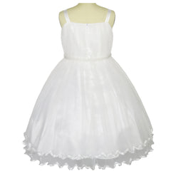 Girls Dress Cape Pearl Belt Wedding Party Size 3-14 Years