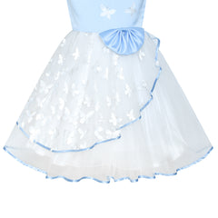 Flower Girls Dress Butterfly Pageant Party Size 6-12 Years