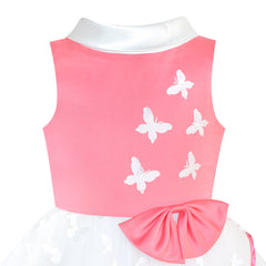 Flower Girls Dress Butterfly Pageant Party Size 6-12 Years