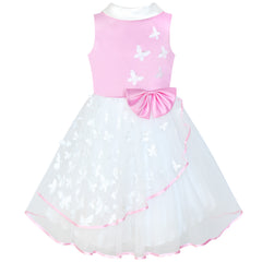 Flower Girls Dress Butterfly Pageant Party Size 6-12 Years