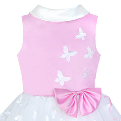 Flower Girls Dress Butterfly Pageant Party Size 6-12 Years