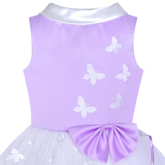 Flower Girls Dress Butterfly Pageant Party Size 6-12 Years