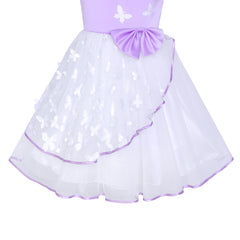 Flower Girls Dress Butterfly Pageant Party Size 6-12 Years