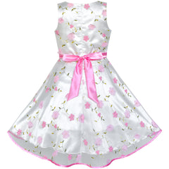 Girls Dress Rose Wedding Pageant Size 4-14 Years