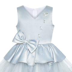 Flower Girls Dress Tiered Ruffle Skirt Pageant Size 3-10 Years