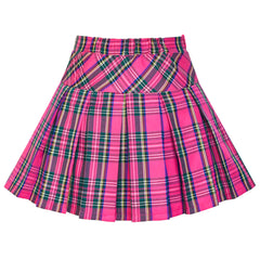 Girls Dress V Neck Pleated Hem School Uniform Tartan Skirt Size 4-14 Years