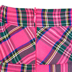 Girls Dress V Neck Pleated Hem School Uniform Tartan Skirt Size 4-14 Years