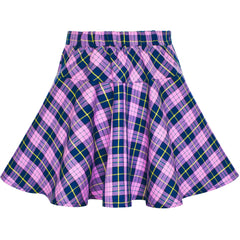 Girls Dress V Neck Pleated Hem School Uniform Tartan Skirt Size 4-14 Years