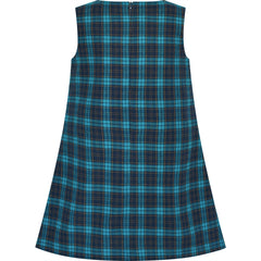 Girls Dress Tartan Back School Uniform Pocket A-line Dress Size 2-10 Years