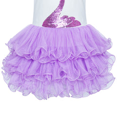 Girls Dress Tutu Dancing Tiered Skirt Ballet Party Size 2-10 Years