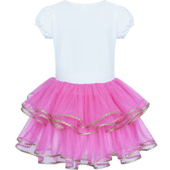 Girls Dress Tutu Dancing Tiered Skirt Ballet Party Size 2-10 Years