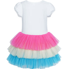 Girls Dress Tutu Dancing Tiered Skirt Ballet Party Size 2-10 Years