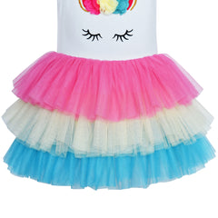 Girls Dress Tutu Dancing Tiered Skirt Ballet Party Size 2-10 Years