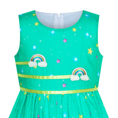 Girls Dress Unicorn Rainbow Summer Sundress Size 4-12 Years