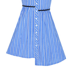 Girls Dress School Strip Butterfly Print Gingham Size 4-14 Years