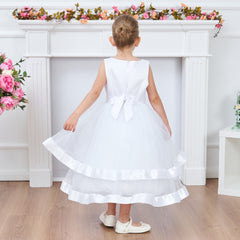 Girls Dress Sleeveless Ball Gown Wedding Party Pageant Size 6-12 Years