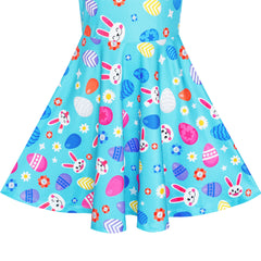 Girls Dress Tree Bird Bear Cartoon Short Sleeve Dress Size 3-12 Years