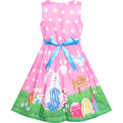 Girls Dress Flower Print Size 2-12 Years