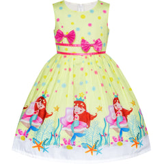 Girls Dress Unicorn Rainbow Summer Sundress Size 4-12 Years