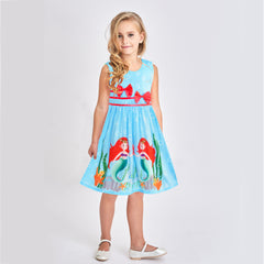 Girls Dress Unicorn Rainbow Summer Sundress Size 4-12 Years