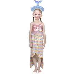 Girls Dress Mermaid Princess Costume Halloween Party Dress Size 2-8 Years