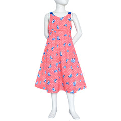 Girls Dress Tie Back Flower Casual Dress Party Size 4-14 Years