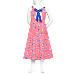 Girls Dress Tie Back Flower Casual Dress Party Size 4-14 Years